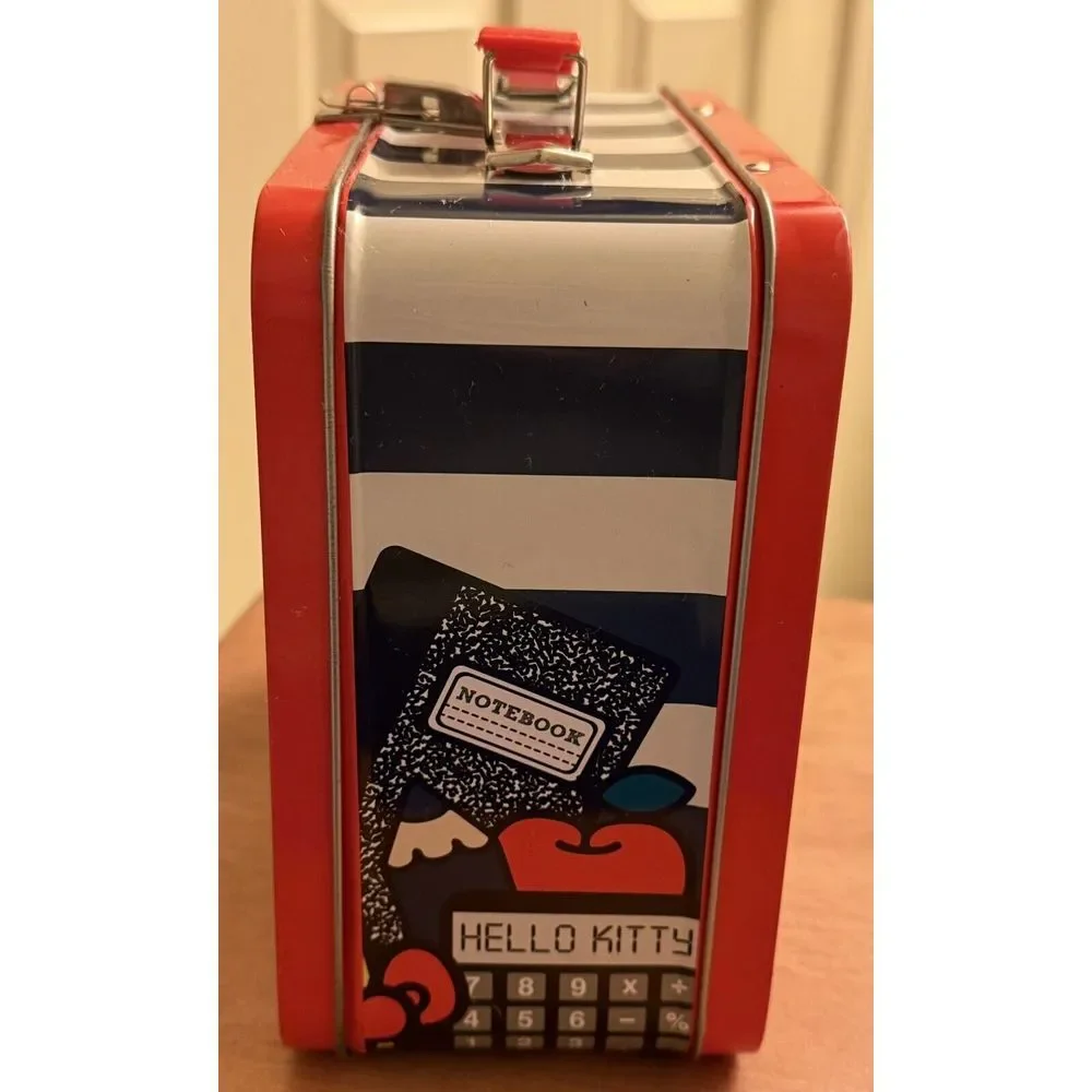 Loungefly Sanrio Hello Kitty Metal Lunchbox 2013‎ School Red White & Blue